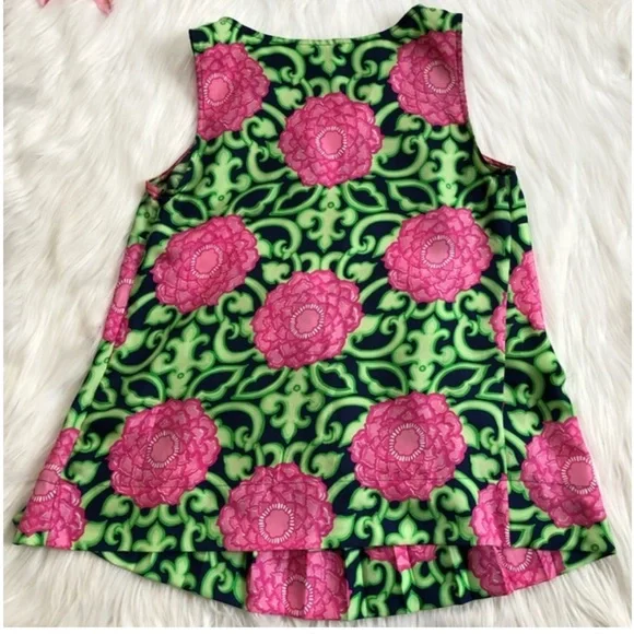 🌺 LILLY PULITZER 100% Silk Tara Flowy Sleeveless Blouse. Size 6. Excellent cond! - Picture 5 of 14